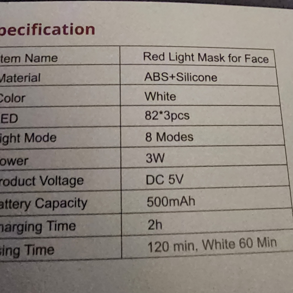 7 In 1 Cordless Light Mask - Picture 8 of 8